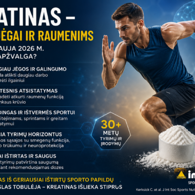 Kreatinas – ne tik vyrams? Nauji tyrimai apie jo poveikį moterims